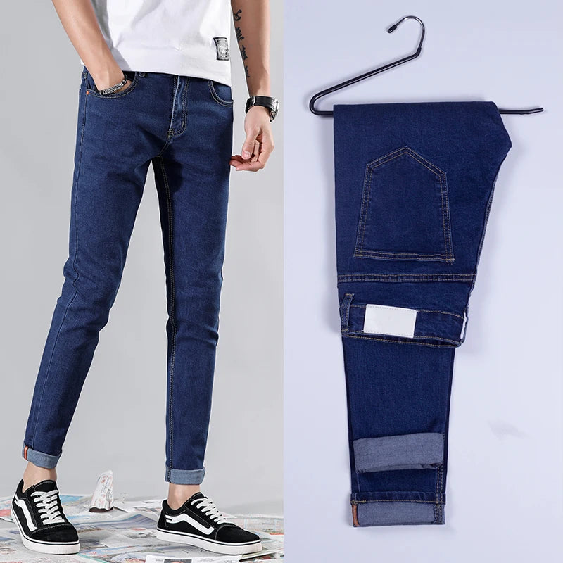 Good Quality 4 colors Skinny Jeans Men Spring Summer Slim Denim Jeans Men Cotton Elastic Denim Pants Cowboy Trousers-Style Heaven