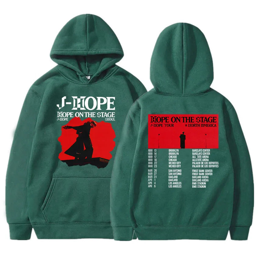 Korean Dancer J-Hope New Hoodies Hope on The Stage Tour 2025 Sweatshirt Unisex Casual Clothes Hip Hop Fashion Aesthetic Pullover-Style Heaven