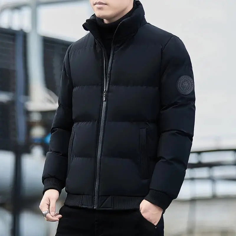 Winter Tiger Head Cotton Coat Men's New Thickened Warm Coldproof Casual Fashion Hooded Male Clothes-Style Heaven