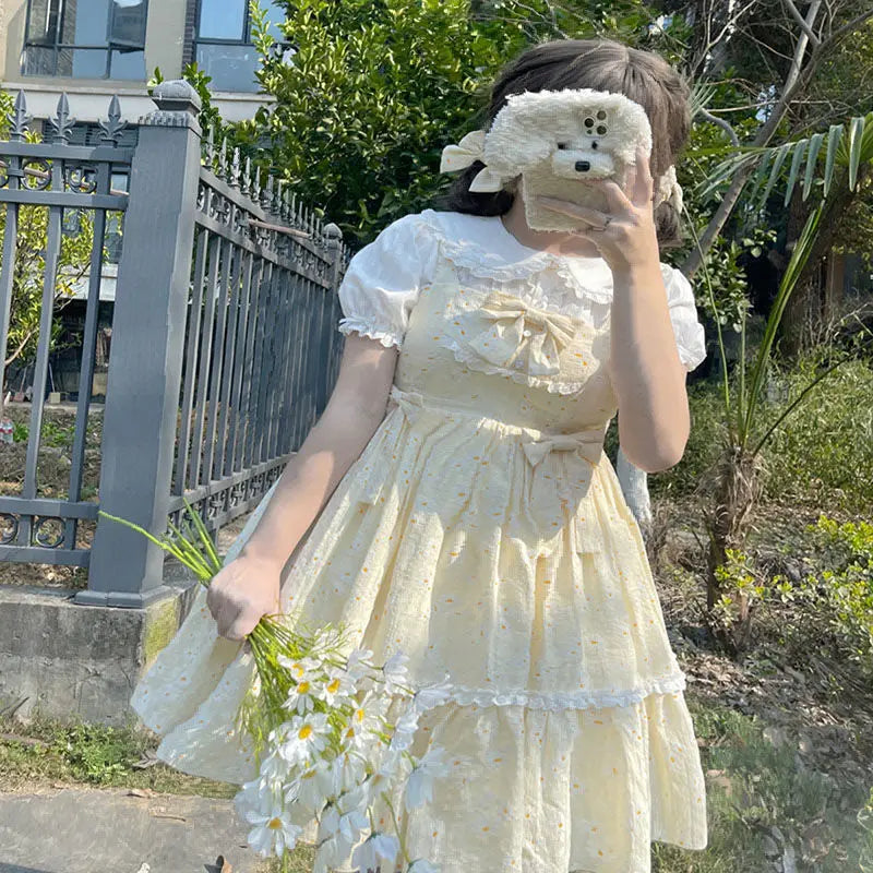 Summer White Lolita Style Japanese Sweet Chemises Femme Peter Pan Collar Short Sleeve Ruffles Camisa Women Y2k Loose Shirt-Style Heaven