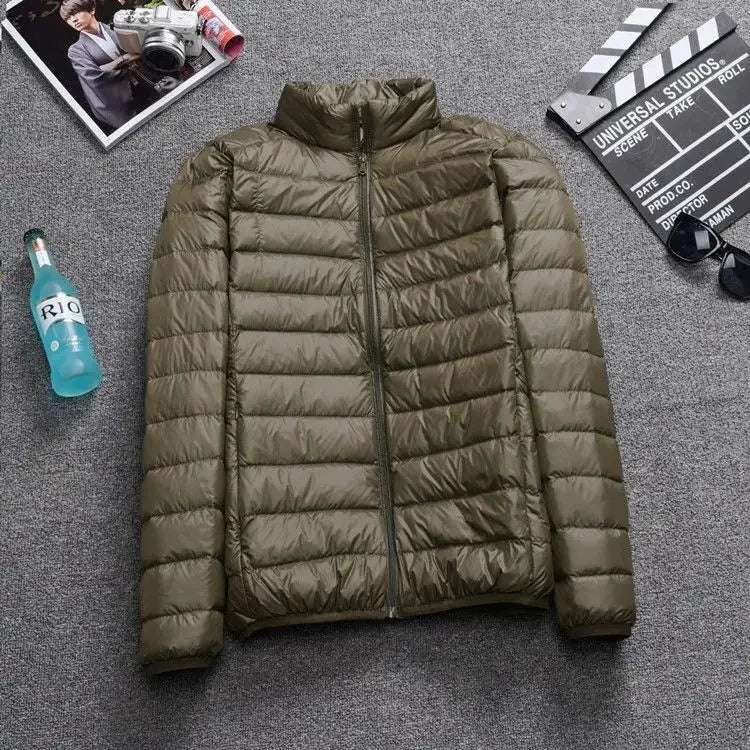 Outerwear - Autumn/Winter Men's Cotton Coat Plus Size Cropped Lightweight Cotton-Padded Workwear Thickened Mid-Youth Padded Jacket Winter Ja