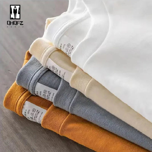 12 Color Oversized Heavyweight T Shirt for Men Summer Short Sleeve Tee 100% Cotton Plain Top Casual Men's Clothing