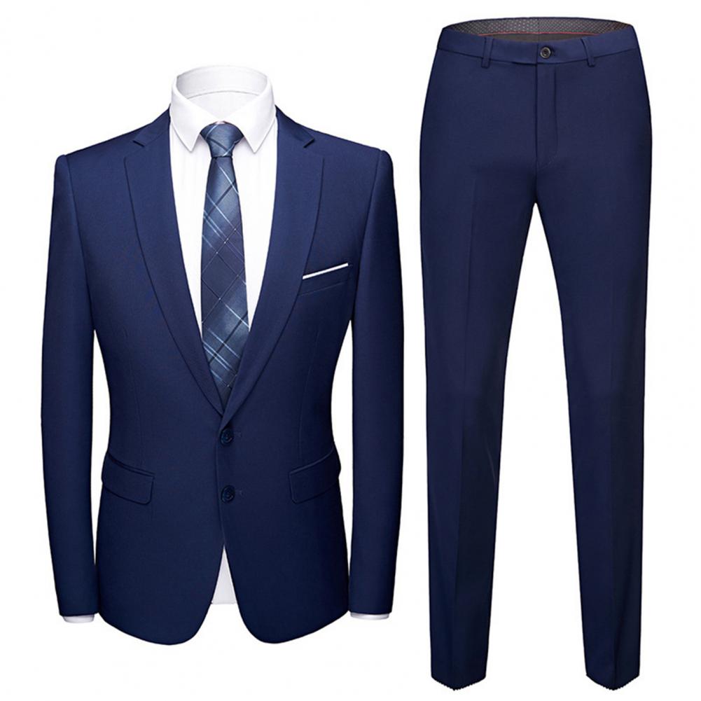 Jacket + Pants 2 Pieces Set / Fashion New Men's Casual Boutique Business Dress Wedding Groom Suit Coat Blazers Trousers - Suits in ##color## by Style Heaven | High-Quality & Trendy Fashion