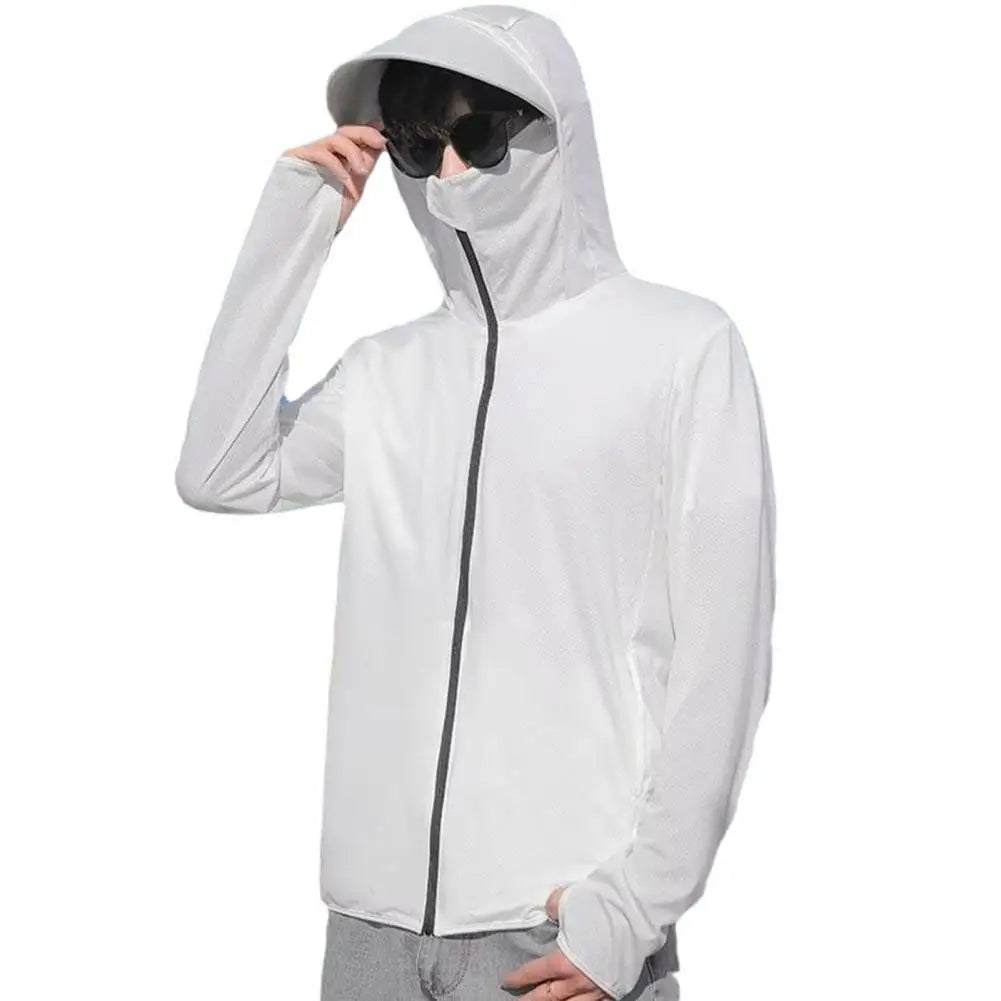 Sun Jacket Long Sleeve Men Uv Coat Soft Sun Clothing for Men Women Hooded Uv Coat for Outdoor-Style Heaven