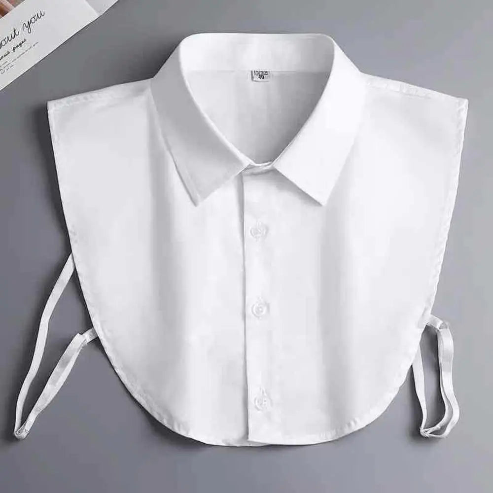 1Pc Women Cotton Fake Collar Decoration Blouse Detachable Shirt Collar Sweater False Collars Lapel Top Women Apparel Accessories