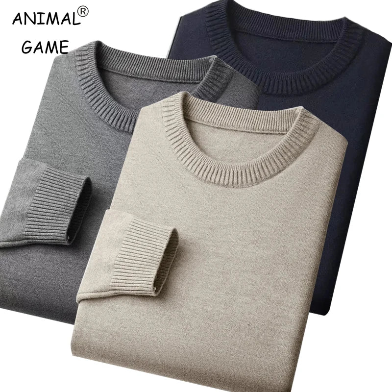 Men's Dress Crew Neck Sweater Slim Fit Lightweight Sweatshirts Knitted Pullover Streetwear Casual Fashion Long Sleeve Sweater-Style Heaven