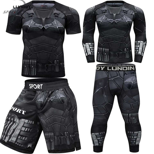 MMA Rashguard T Shirts + Pants Rash Guard Shorts BJJ Tracksuit Boxing Jerseys Muay Thai MMA Compression Men Kickboxing Sports Se - Clothing top in ##color## by Style Heaven | High-Quality & Trendy Fashion