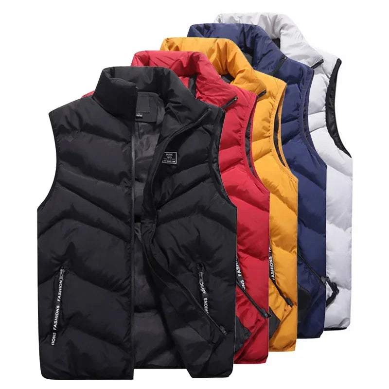 8XL 7XL Plus size vest men Brand Men Jacket Sleeveless Vests Winter Jackets man Casual Coats Men's Vest Cotton Thicken Waistcoat-Style Heaven