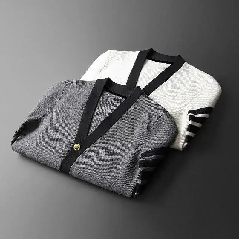 Jackets Korean Popular Clothes Knitwear Men's Sweaters High Quality Clothing Deals Original Aesthetic Knitted Cardigan Male-Style Heaven