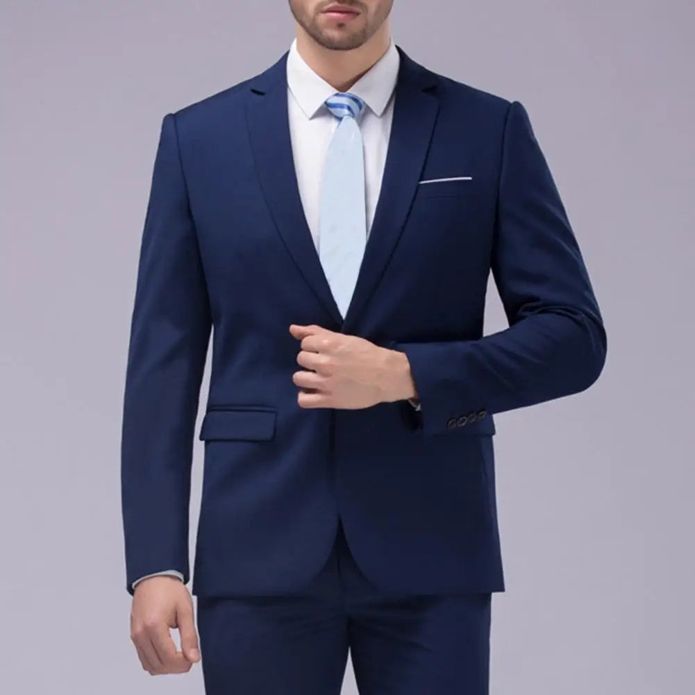 Jacket + Pants 2 Pieces Set / Fashion New Men's Casual Boutique Business Dress Wedding Groom Suit Coat Blazers Trousers - Suits in ##color## by Style Heaven | High-Quality & Trendy Fashion