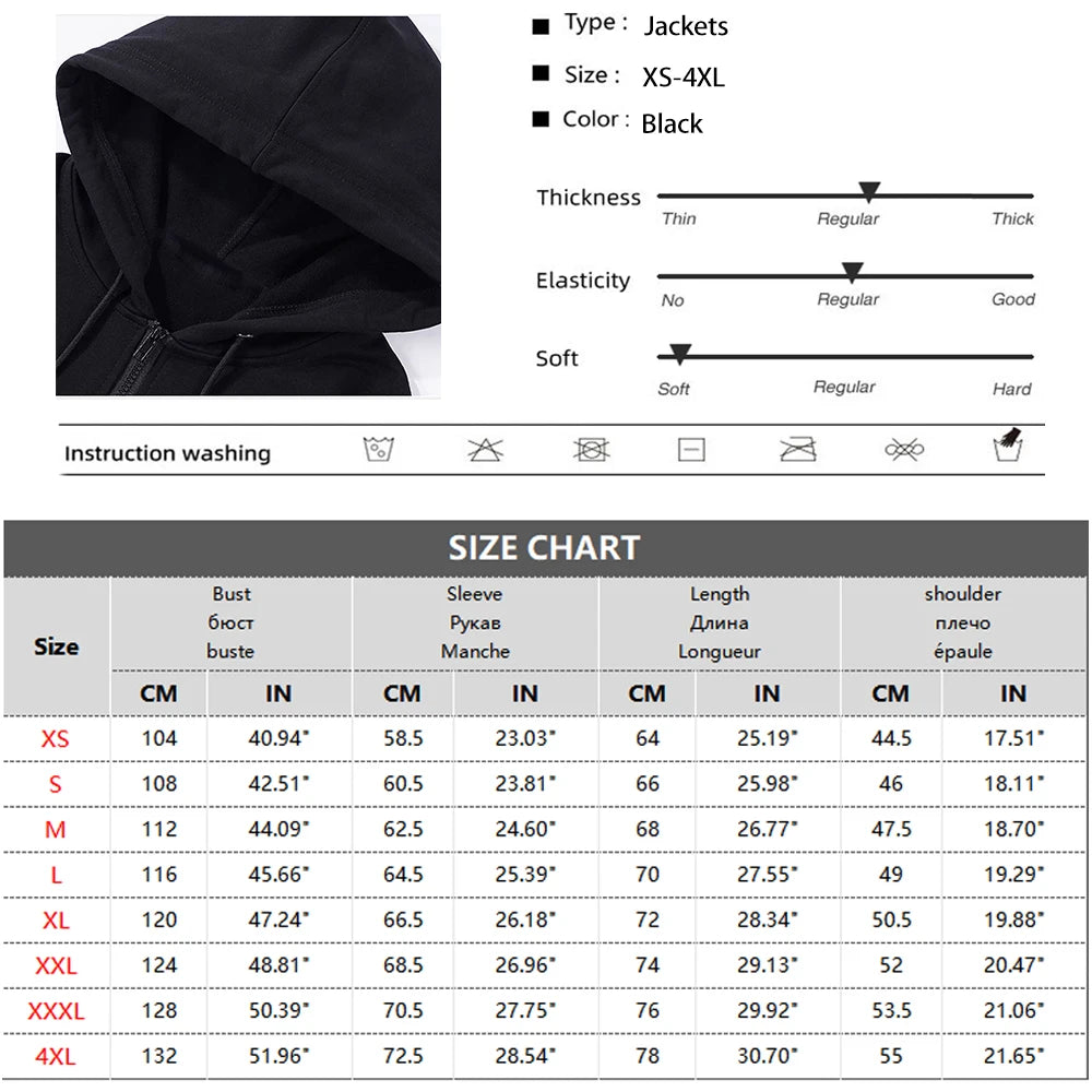 Autumn Men Sweatshirts Long Sleeve Jacket Hoodie Zipper Closure Jacket Male Hoodies Sweatshirt Slim Fit Male Clothing-Style Heaven