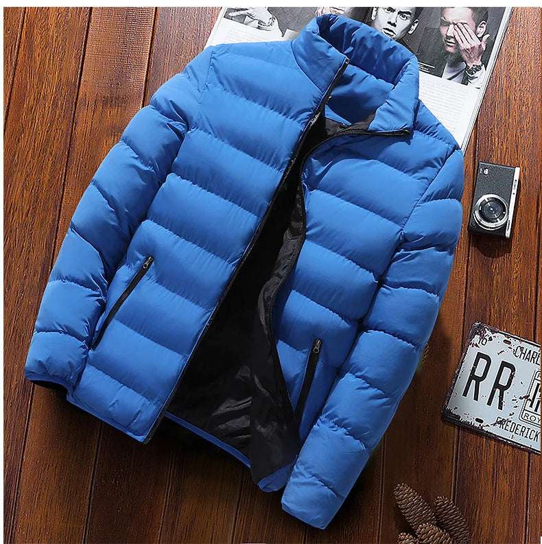 Outerwear - Autumn/Winter Men's Sports Cotton Coat New Warm Coat Thickened Stand Collar Cardigan Outdoor Padded Jacket Trend Men's Clothing