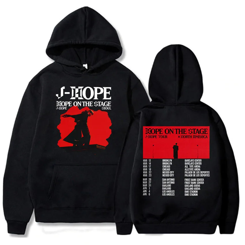 Korean Dancer J-Hope New Hoodies Hope on The Stage Tour 2025 Sweatshirt Unisex Casual Clothes Hip Hop Fashion Aesthetic Pullover-Style Heaven