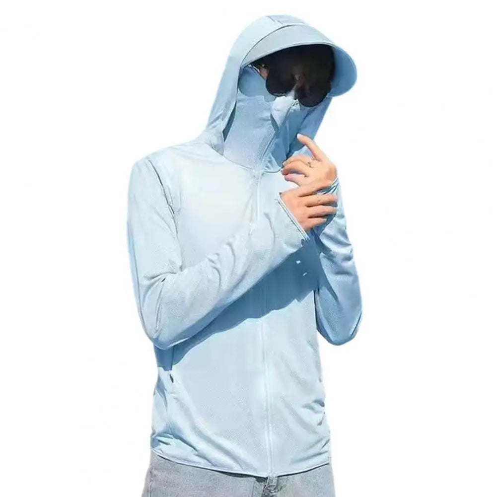 Sun Jacket Long Sleeve Men Uv Coat Soft Sun Clothing for Men Women Hooded Uv Coat for Outdoor-Style Heaven