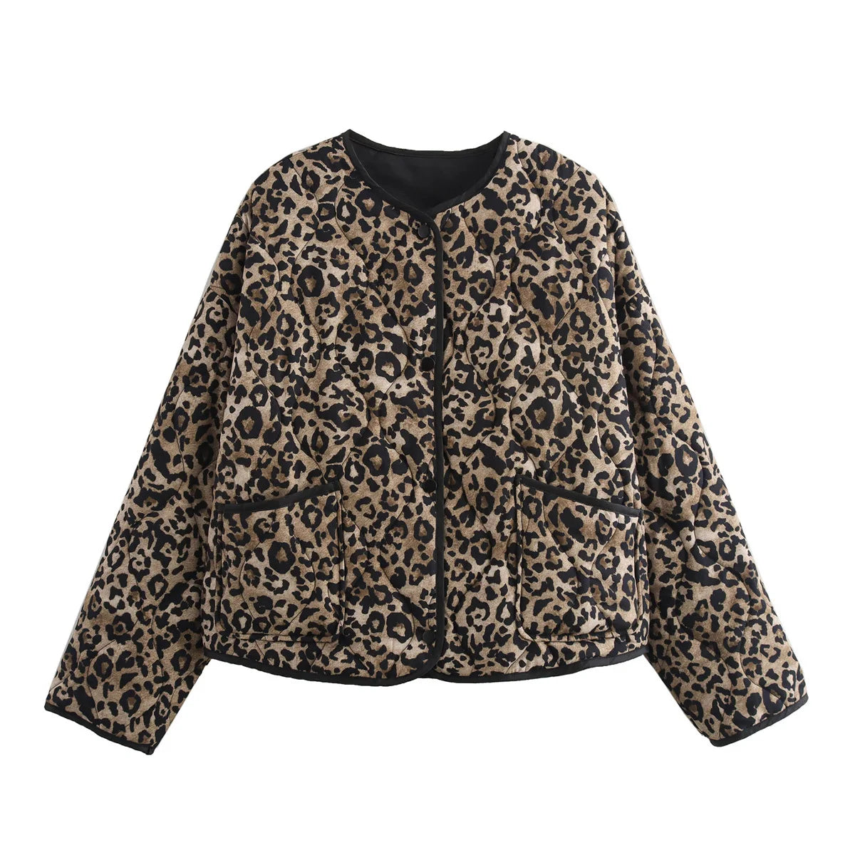 Foreign Trade Women's Clothing New Style, Fashionable And Versatile, Animal Pattern Printed Cotton Jacket Jacket-Style Heaven