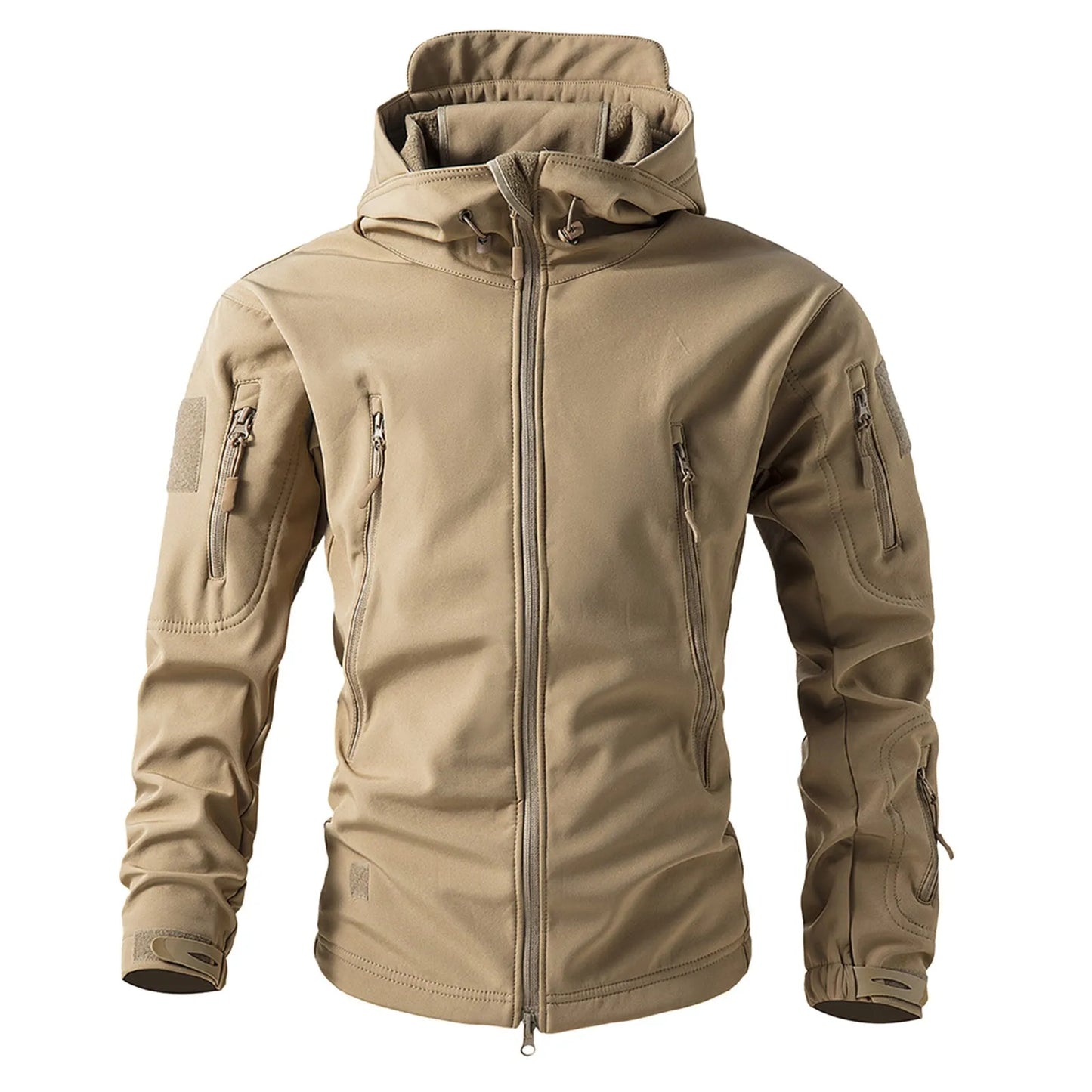 Men's Hooded Tactical Fleece Jackets Solid Outdoor Sport Climbing Hiking Camping Windbreak Multi-Pockets Three-in-One Outwears-Style Heaven