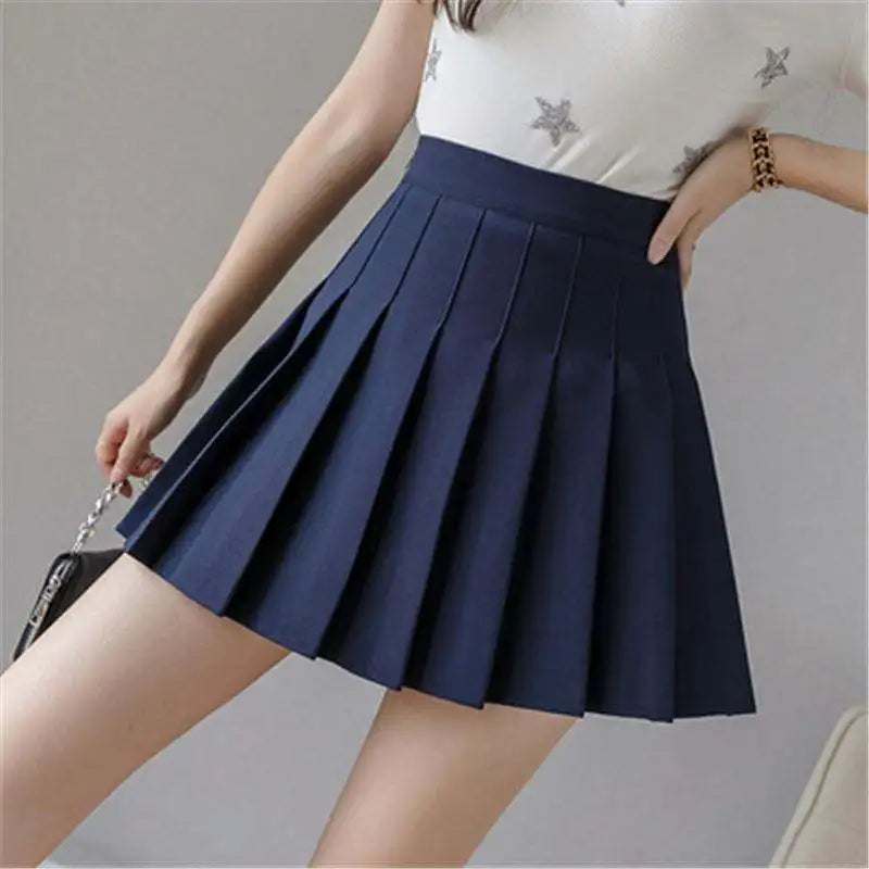 1pc Pleated High Waist Mini Skirt Women Sexy White Micro Ladies Korean Style Summer Mini skirt