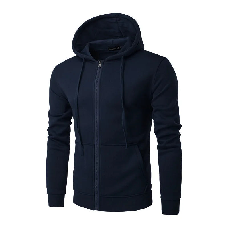 Autumn Men Sweatshirts Long Sleeve Jacket Hoodie Zipper Closure Jacket Male Hoodies Sweatshirt Slim Fit Male Clothing-Style Heaven