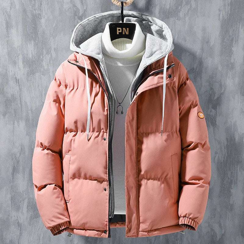 Outerwear - Winter Men's Padded Jackets Fashion Men Cotton Warm Down Hooded Parkas Coats Casual Men Thermal Windbreaker Coats Clothing 5XL