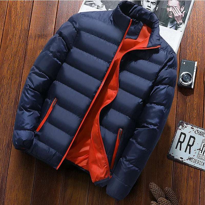 Outerwear - Autumn/Winter Men's Sports Cotton Coat New Warm Coat Thickened Stand Collar Cardigan Outdoor Padded Jacket Trend Men's Clothing