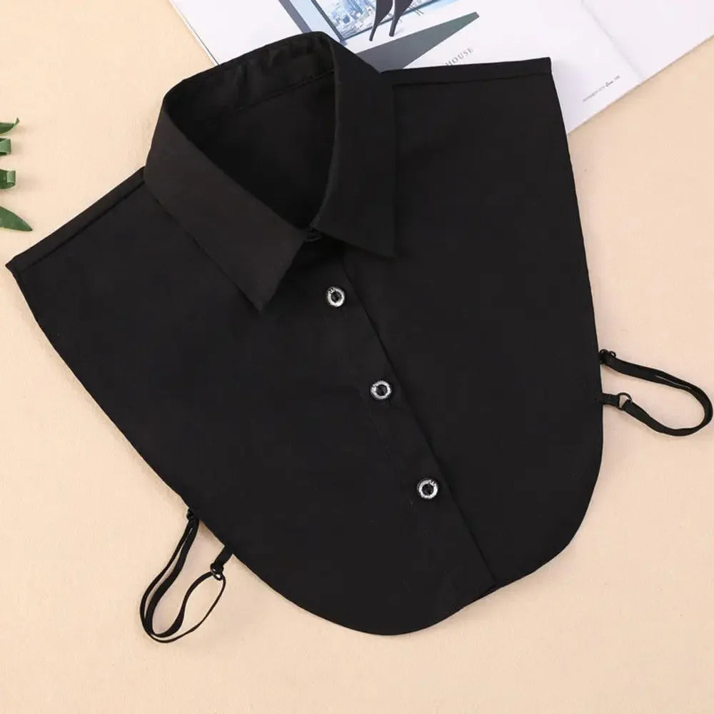 1Pc Women Cotton Fake Collar Decoration Blouse Detachable Shirt Collar Sweater False Collars Lapel Top Women Apparel Accessories