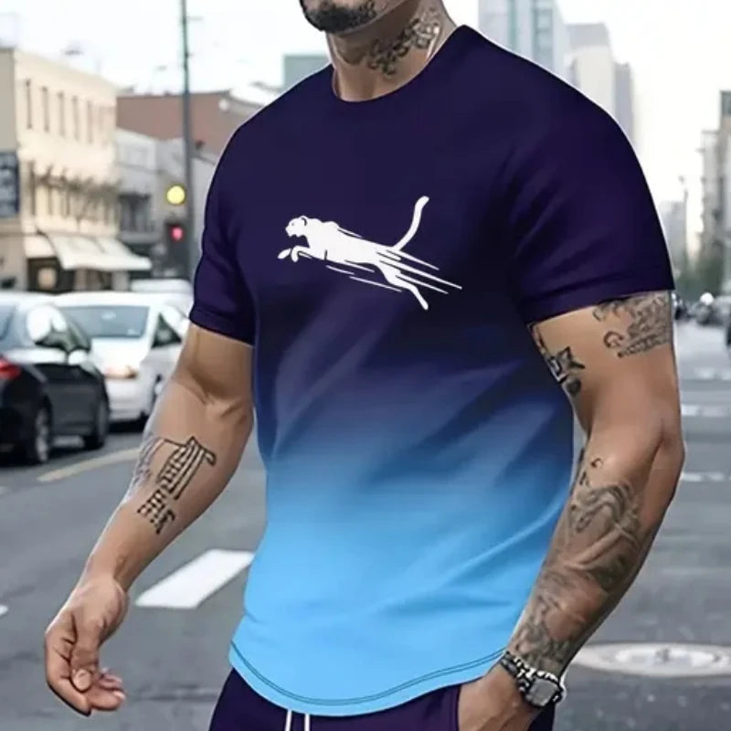 Animal T-Shirts For Men 3d Print T-Shirt Mens Sports T-Shirt Street Fashion Short Sleeve Tee Shirts Loose Oversized Men-Style Heaven