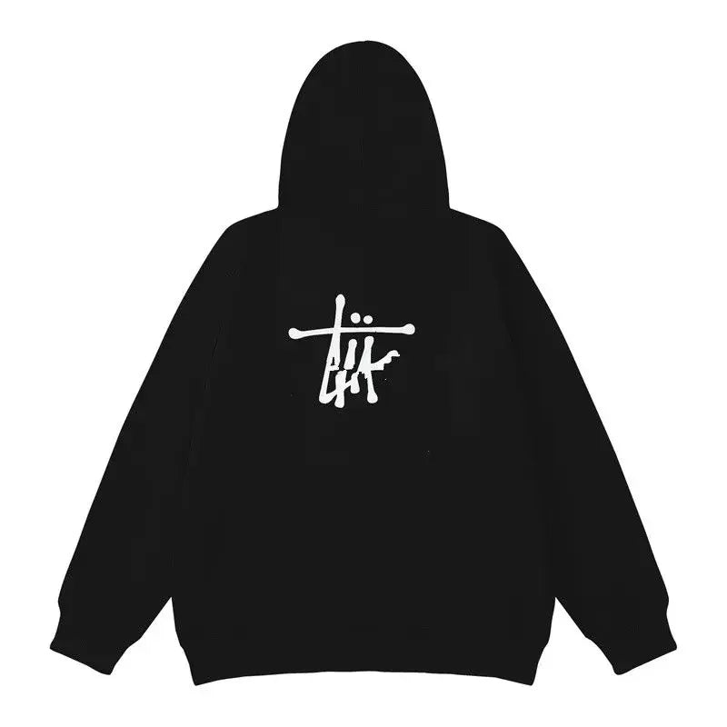 Japanese Trendy Brand Letter Printing Men's and Women's Pure Cotton Hoodie Trendy Fashion Outdoor Sports Crew Neck Sweater-Style Heaven