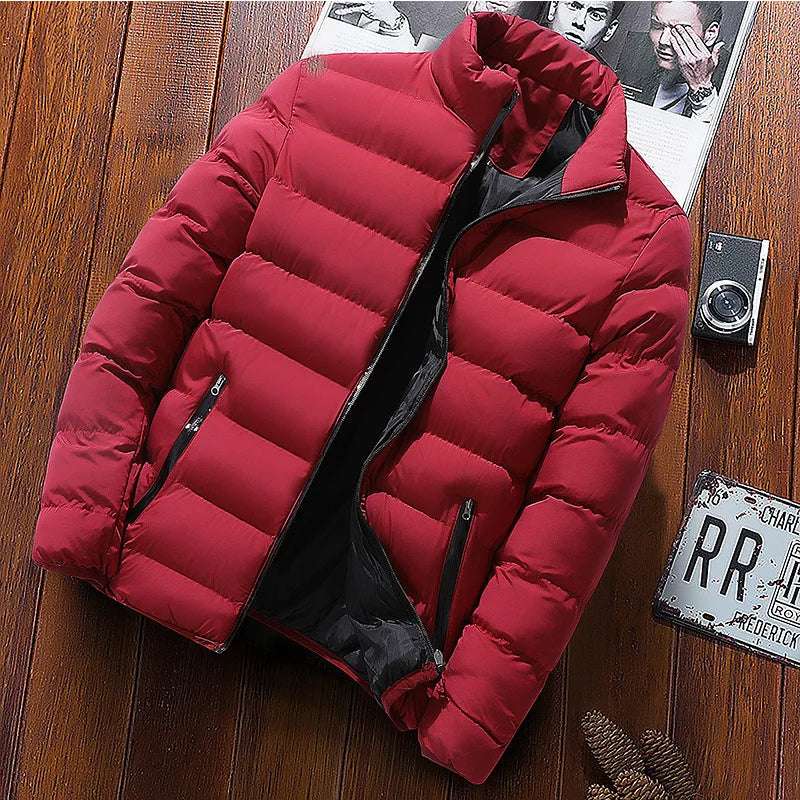 Outerwear - Autumn/Winter Men's Sports Cotton Coat New Warm Coat Thickened Stand Collar Cardigan Outdoor Padded Jacket Trend Men's Clothing