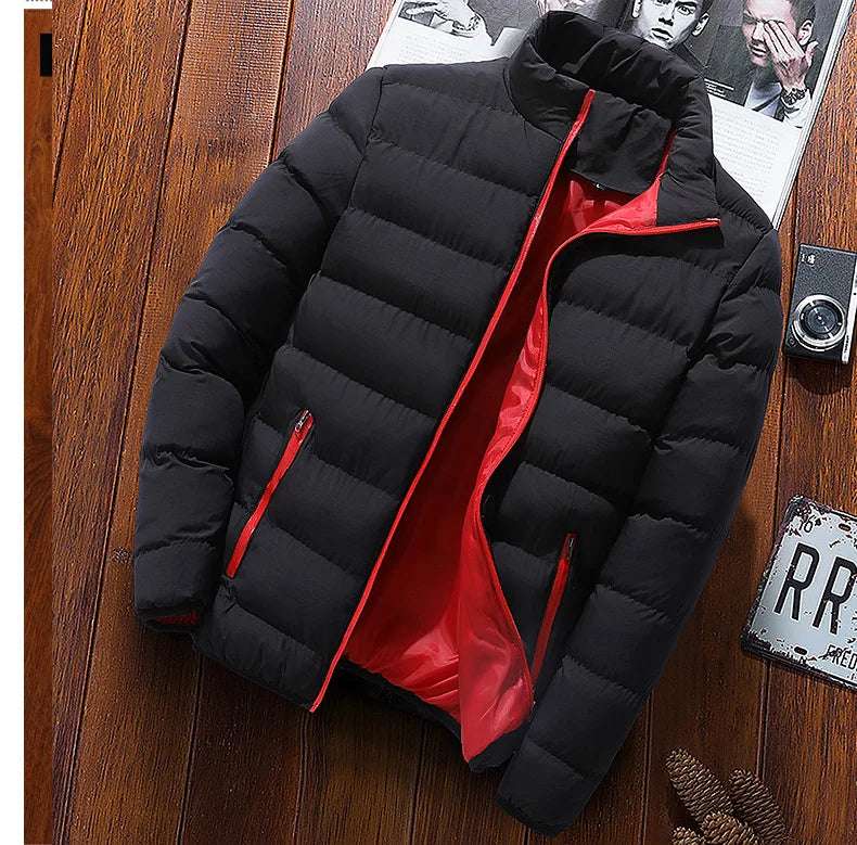 Outerwear - Autumn/Winter Men's Sports Cotton Coat New Warm Coat Thickened Stand Collar Cardigan Outdoor Padded Jacket Trend Men's Clothing