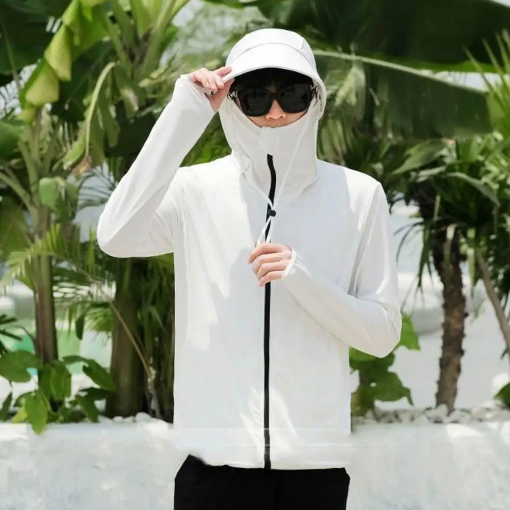 Sun Jacket Long Sleeve Men Uv Coat Soft Sun Clothing for Men Women Hooded Uv Coat for Outdoor-Style Heaven