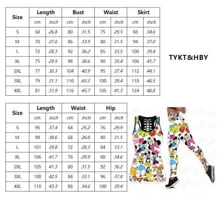 Hoodie and Leggings Set For Women's Disney Yoga Pants Sweatpants Fashion Casual Leggings Track Suit