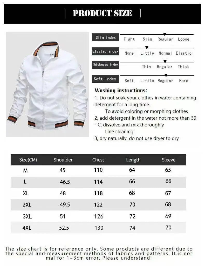 Spring and autumn new men's printed zipper collar jacket outdoor leisure motorcycle cross-country flight suit slim coat-Style Heaven