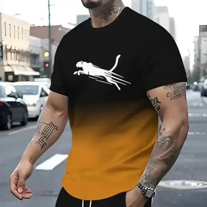 Animal T-Shirts For Men 3d Print T-Shirt Mens Sports T-Shirt Street Fashion Short Sleeve Tee Shirts Loose Oversized Men-Style Heaven