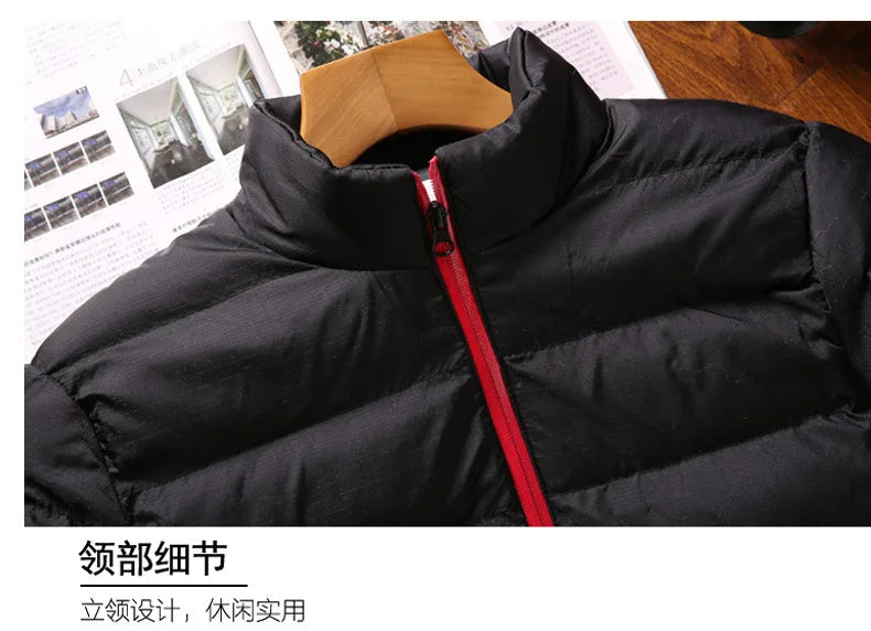 Autumn/Winter Men's Sports Cotton Coat New Warm Coat Thickened Stand Collar Cardigan Outdoor Padded Jacket Trend Men's clothing-Style Heaven