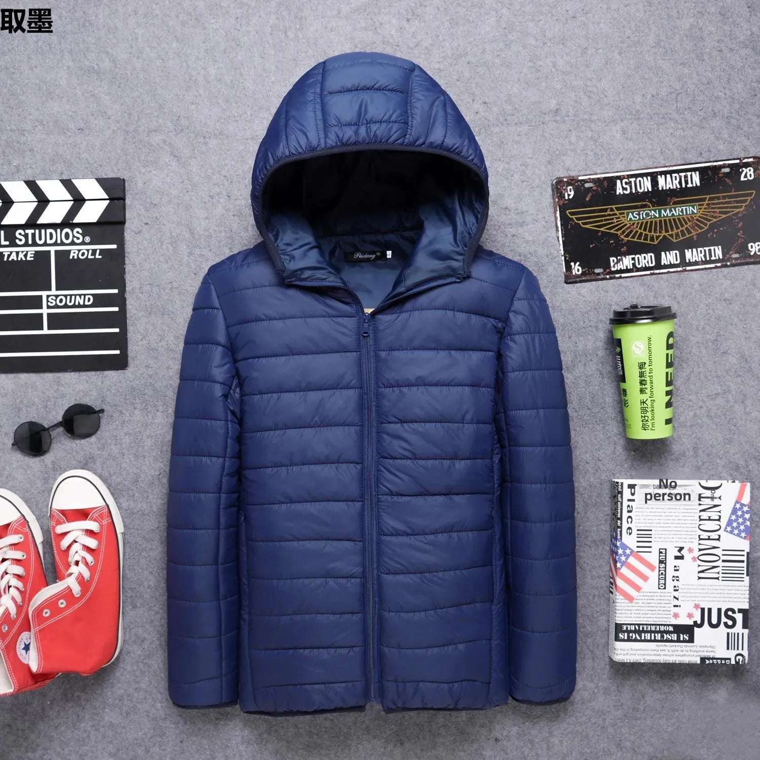 Outerwear - Autumn/Winter Men's Cotton Coat Plus Size Cropped Lightweight Cotton-Padded Workwear Thickened Mid-Youth Padded Jacket Winter Ja