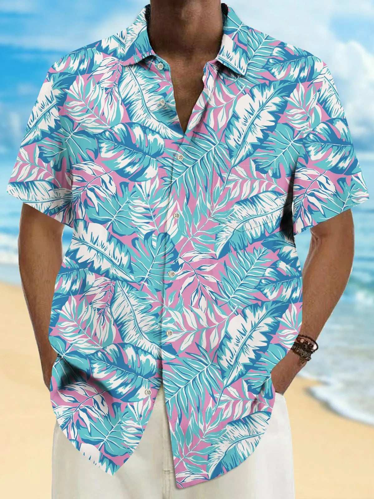 Summer Men's Hawaiian Shirts 3D Printed Butterfly Button Up Art Short Sleeve Tee Tops Fashion Beach Shirt Vacation Daily - Clothing Tops in ##color## by Style Heaven | High-Quality & Trendy Fashion