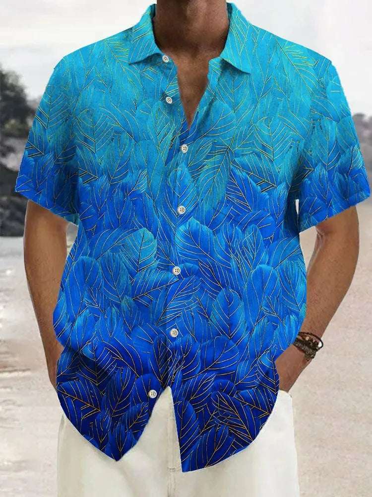 Summer Men's Hawaiian Shirts 3D Printed Butterfly Button Up Art Short Sleeve Tee Tops Fashion Beach Shirt Vacation Daily - Clothing Tops in ##color## by Style Heaven | High-Quality & Trendy Fashion