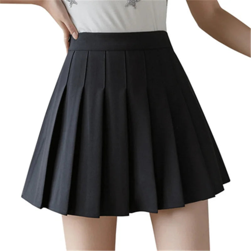 1pc Pleated High Waist Mini Skirt Women Sexy White Micro Ladies Korean Style Summer Mini skirt