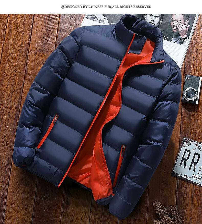 Outerwear - Autumn/Winter Men's Sports Cotton Coat New Warm Coat Thickened Stand Collar Cardigan Outdoor Padded Jacket Trend Men's Clothing