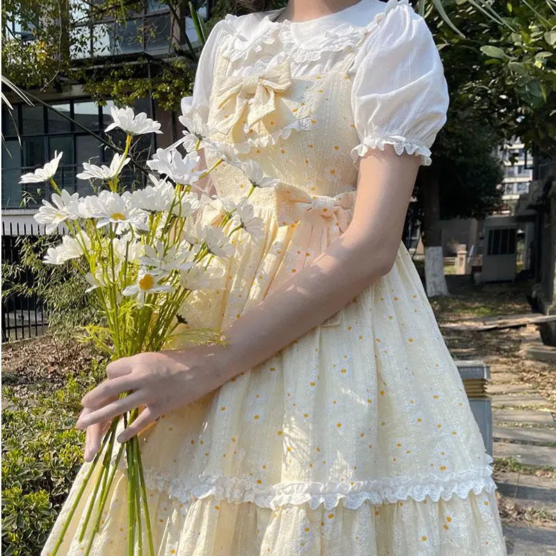 Summer White Lolita Style Japanese Sweet Chemises Femme Peter Pan Collar Short Sleeve Ruffles Camisa Women Y2k Loose Shirt-Style Heaven