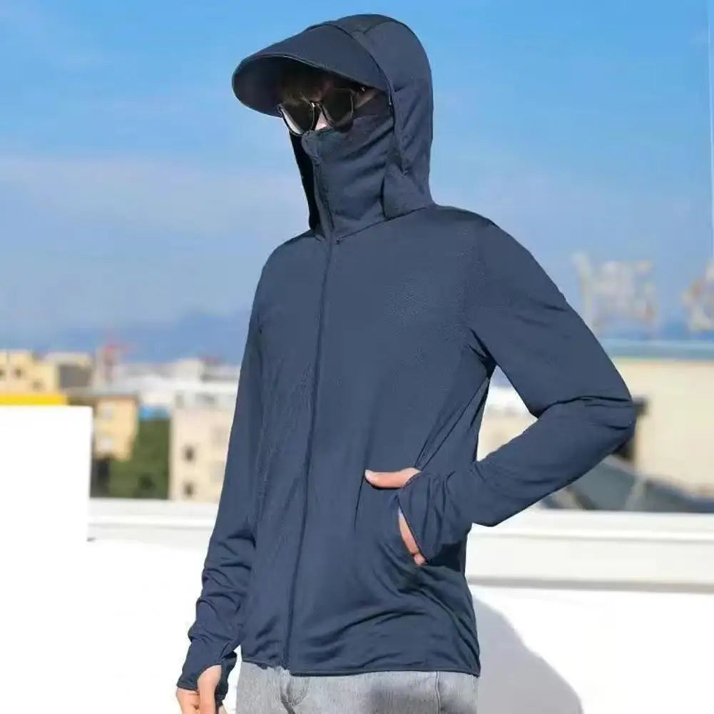 Sun Jacket Long Sleeve Men Uv Coat Soft Sun Clothing for Men Women Hooded Uv Coat for Outdoor-Style Heaven