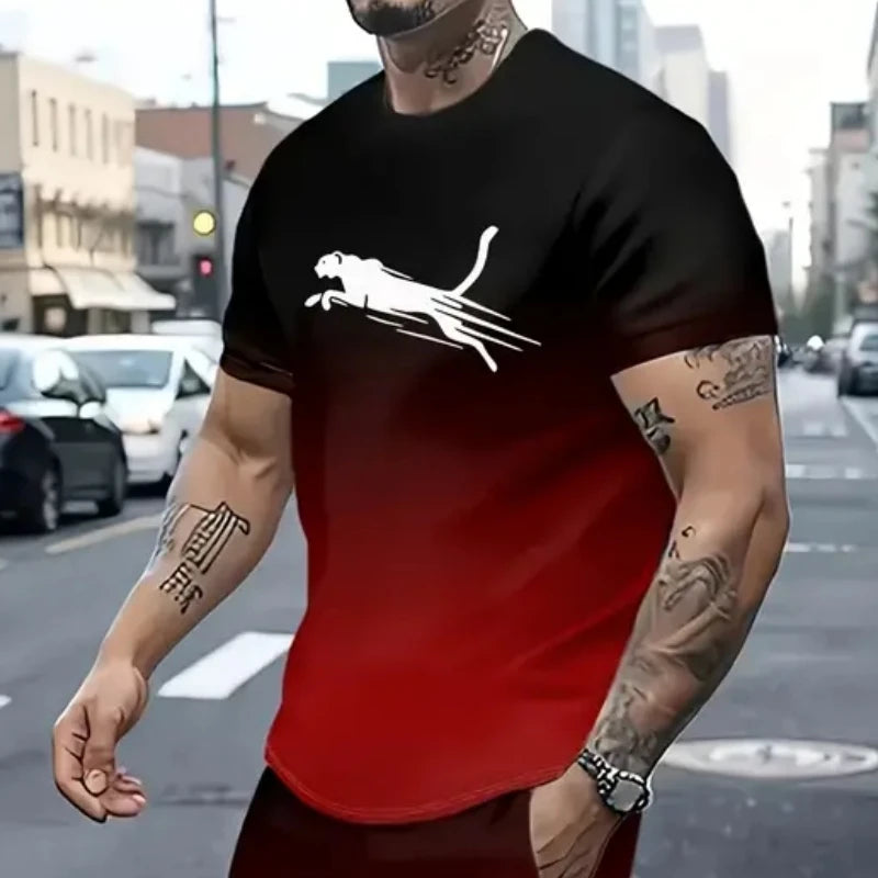 Animal T-Shirts For Men 3d Print T-Shirt Mens Sports T-Shirt Street Fashion Short Sleeve Tee Shirts Loose Oversized Men-Style Heaven