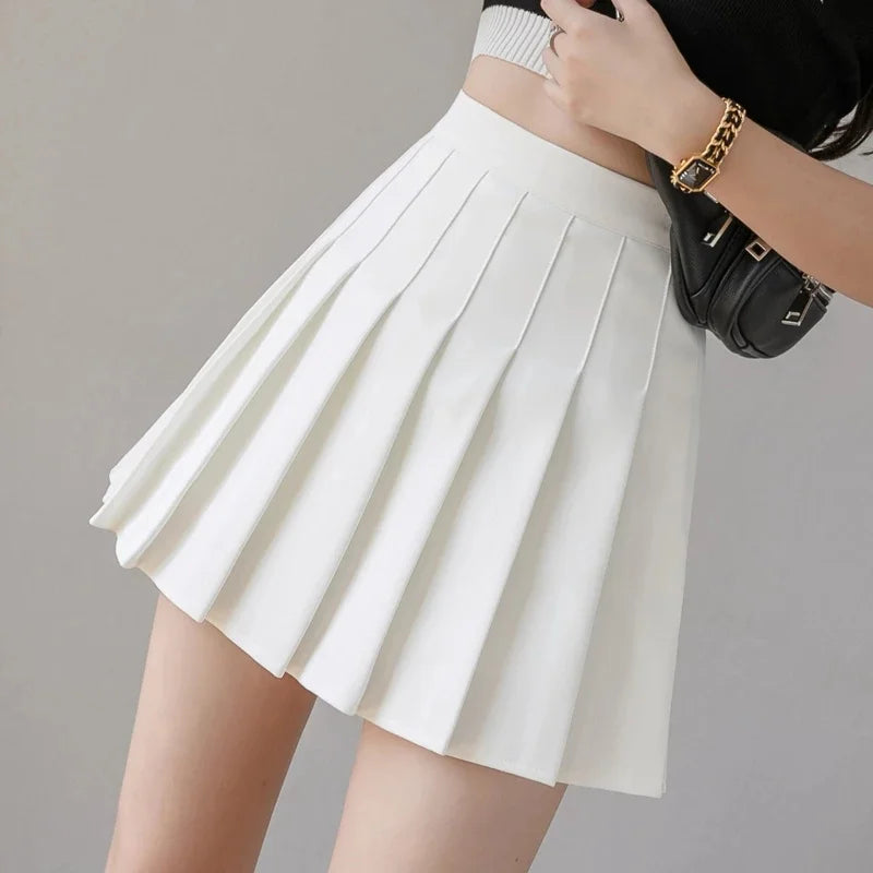 1pc Pleated High Waist Mini Skirt Women Sexy White Micro Ladies Korean Style Summer Mini skirt