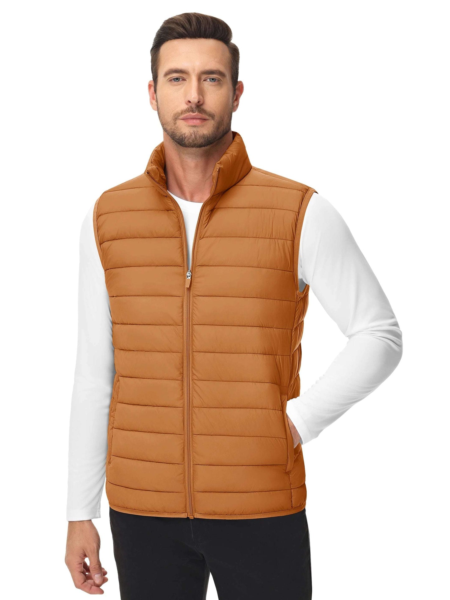 Lightweight Puffer Vest Mens Windproof Vest Sleeveless Vest Winter Jacket Casual Coat Warm Thicken Waistcoat Streetwear-Style Heaven