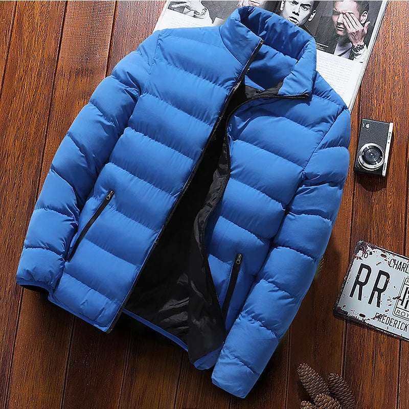 Outerwear - Autumn/Winter Men's Sports Cotton Coat New Warm Coat Thickened Stand Collar Cardigan Outdoor Padded Jacket Trend Men's Clothing