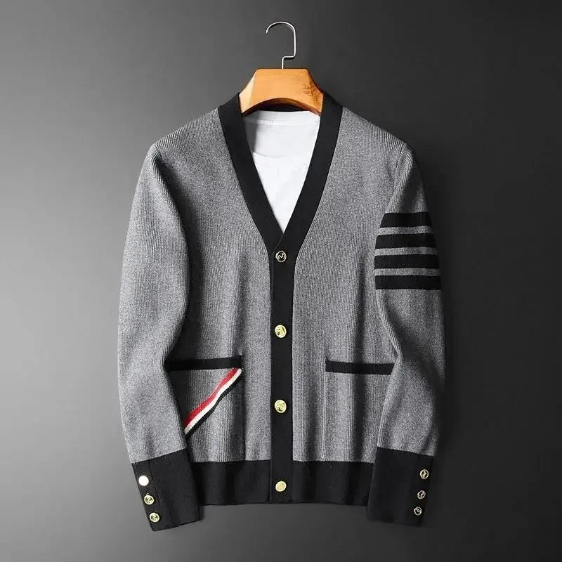 Jackets Korean Popular Clothes Knitwear Men's Sweaters High Quality Clothing Deals Original Aesthetic Knitted Cardigan Male-Style Heaven