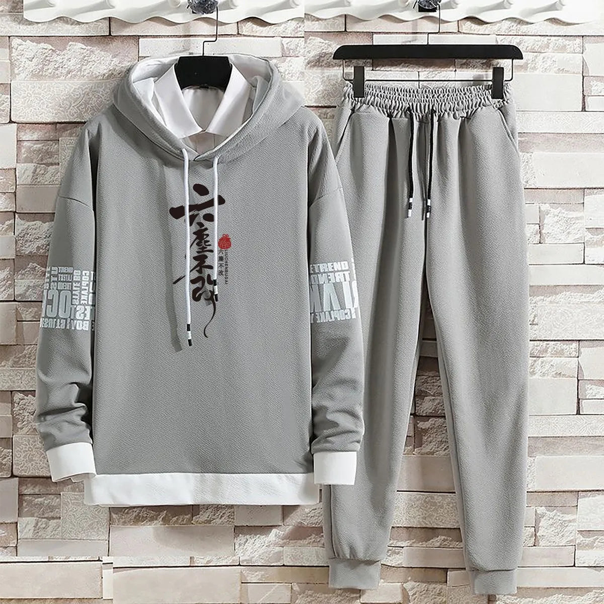 Clothing for Men Hoodies Set Summer Autumn Suits Pants Casual Pullover Hat Hood  Print Sweaterhoodie Men New Top Long Sleeves - Clothing in ##color## by Style Heaven | High-Quality & Trendy Fashion