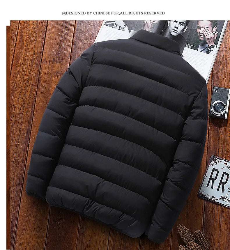 Outerwear - Autumn/Winter Men's Sports Cotton Coat New Warm Coat Thickened Stand Collar Cardigan Outdoor Padded Jacket Trend Men's Clothing