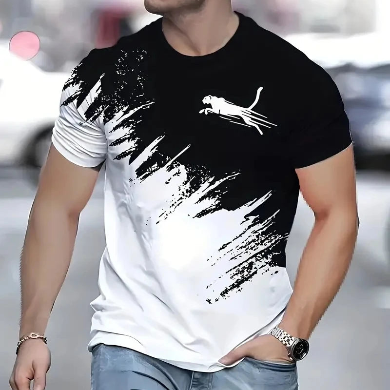 Animal T-Shirts For Men 3d Print T-Shirt Mens Sports T-Shirt Street Fashion Short Sleeve Tee Shirts Loose Oversized Men-Style Heaven