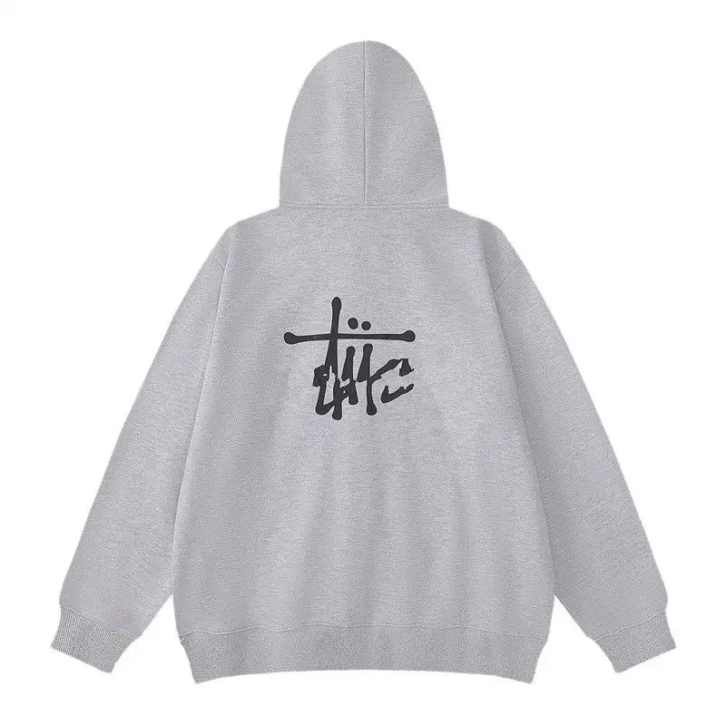 Japanese Trendy Brand Letter Printing Men's and Women's Pure Cotton Hoodie Trendy Fashion Outdoor Sports Crew Neck Sweater-Style Heaven